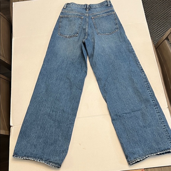 ZARA TRF THE HIGH-WAIST WIDE LEG CROSSOVER JEANS SIZE 4 - Picture 6 of 16